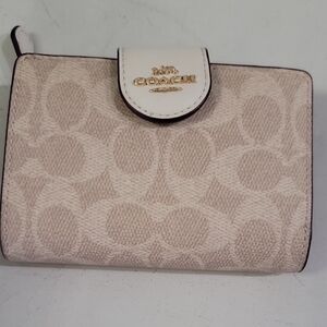 Coach Beige and Cream Women's Wallet